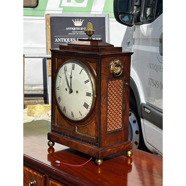 Regency Mahogany Fusee Bracket Clock by Alex Mitchell of Glasgow, 1820 For Sale - Image 9 of 18
