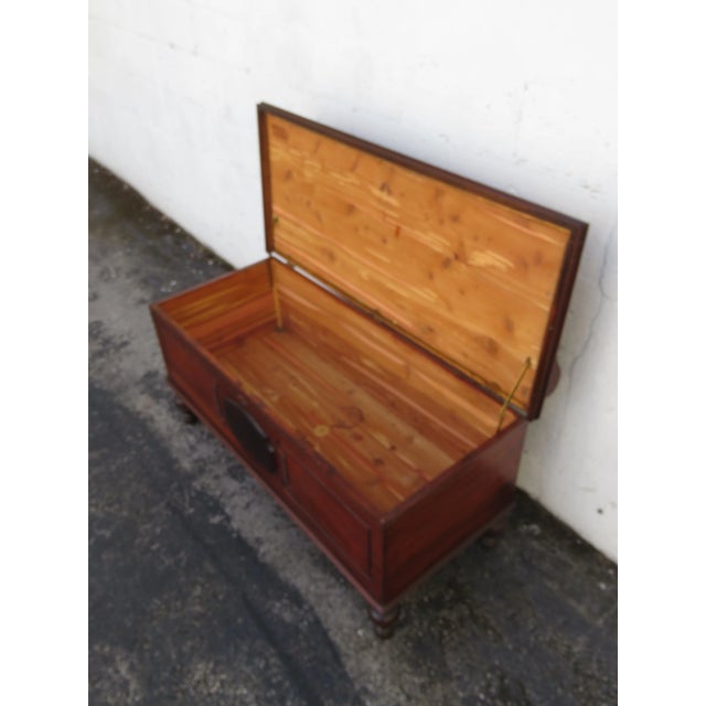 Lane Carved Bench Cedar Hope Chest Blanket Trunk 6113 For Sale - Image 15 of 15