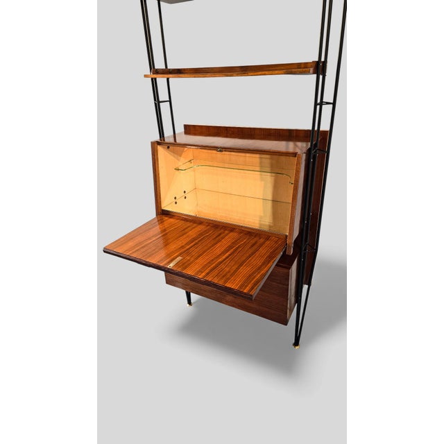 Mid-Century Italian Wall Unit Bookcase with Cabinet Bar, 1960s For Sale - Image 15 of 18