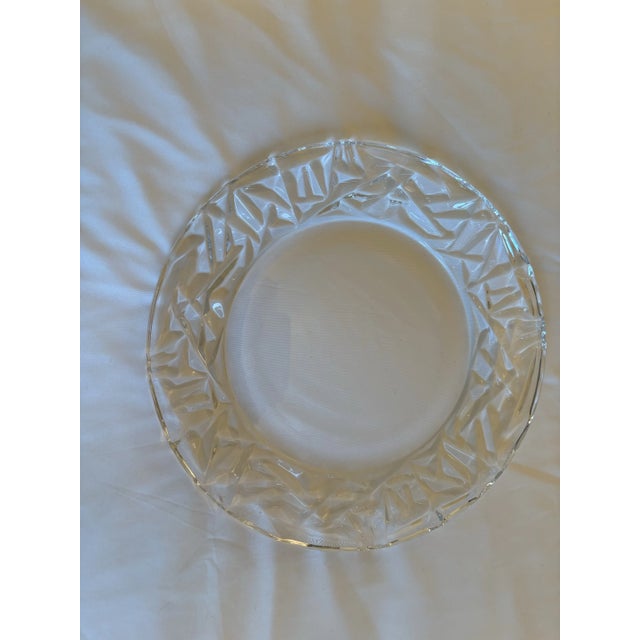 Modern 1970s Tiffany & Co. Crystal Rock Cut Plate For Sale - Image 3 of 5