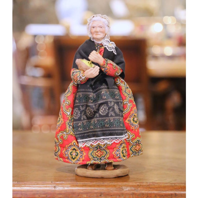 Set of Eight Mid-Century French Santons From Provence For Sale - Image 4 of 18