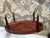 Vintage Regency Style Oval Leather Top Flame Mahogany Coffee Table on Casters. By Weiman. For Sale - Image 9 of 11