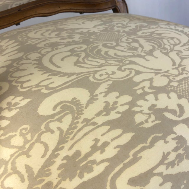 French 18th Century Italian Louis XV Walnut Armchairs - a Pair For Sale - Image 3 of 13