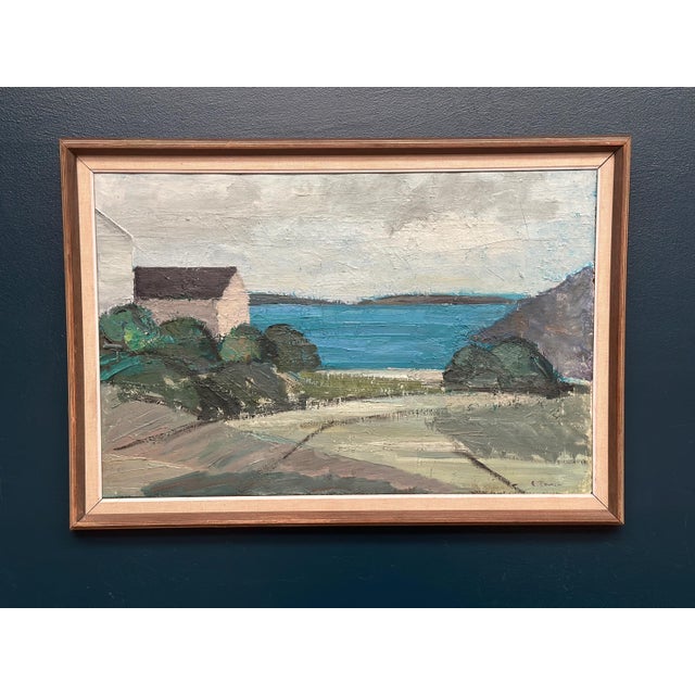 Einar Persson, Coastal Motif, 1950s, Oil on Panel, Framed For Sale - Image 16 of 18