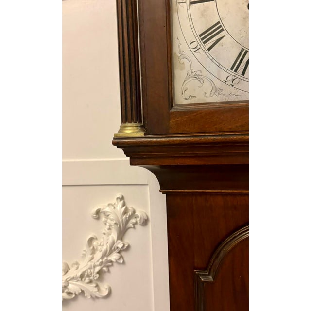 18th Century Antique Georgian Mahogany 8 Day Longcase Clock by James Field of Hempstead, 1785 For Sale - Image 5 of 17