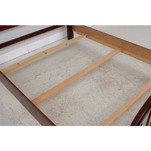 Wood Cherry Queen or Full Size Spindle Bed For Sale - Image 7 of 15