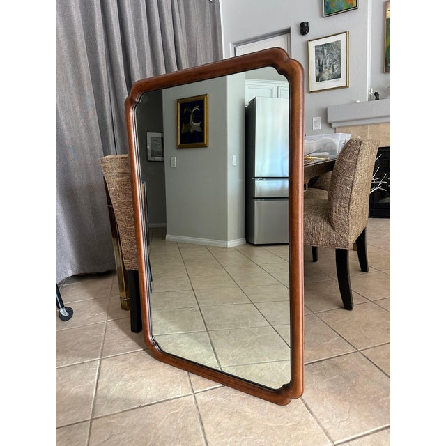 Widdicomb Mid 20th Century Rectangle Walnut Widdicomb Wall Mirror For Sale - Image 4 of 12