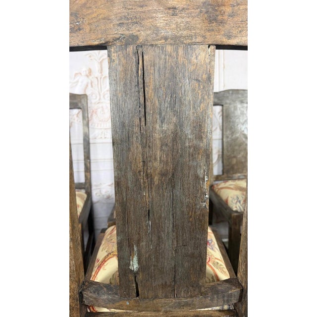 Early 20th Century Set of 8 Rustic English Arts & Crafts Dining Chairs For Sale - Image 5 of 18