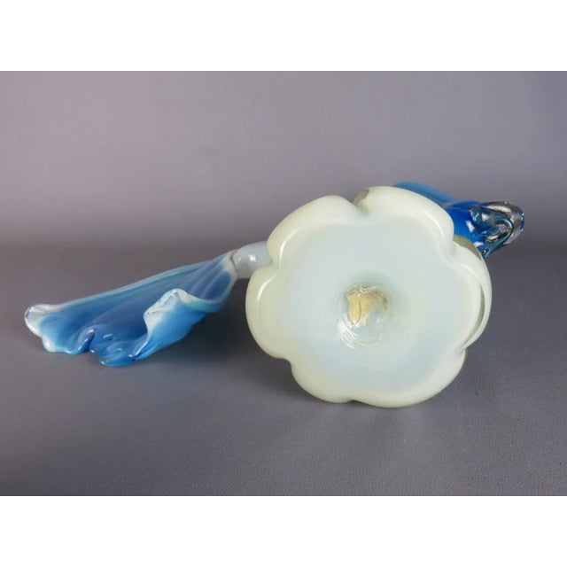 Glass Blue and White Murano Glass Fish Ornament, 20th Century For Sale - Image 7 of 8