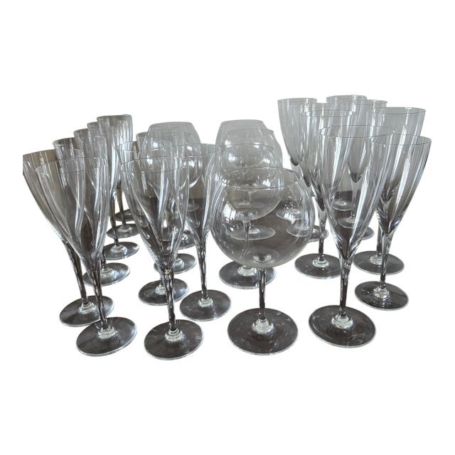 Baccarat Crystal Stemware - Set of 25 For Sale