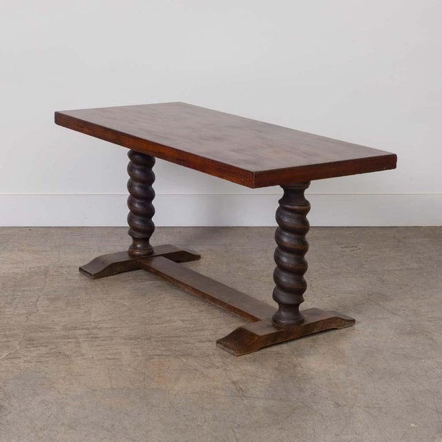 Wood 1940s French Carved Wood Rectangular Coffee Table For Sale - Image 7 of 13