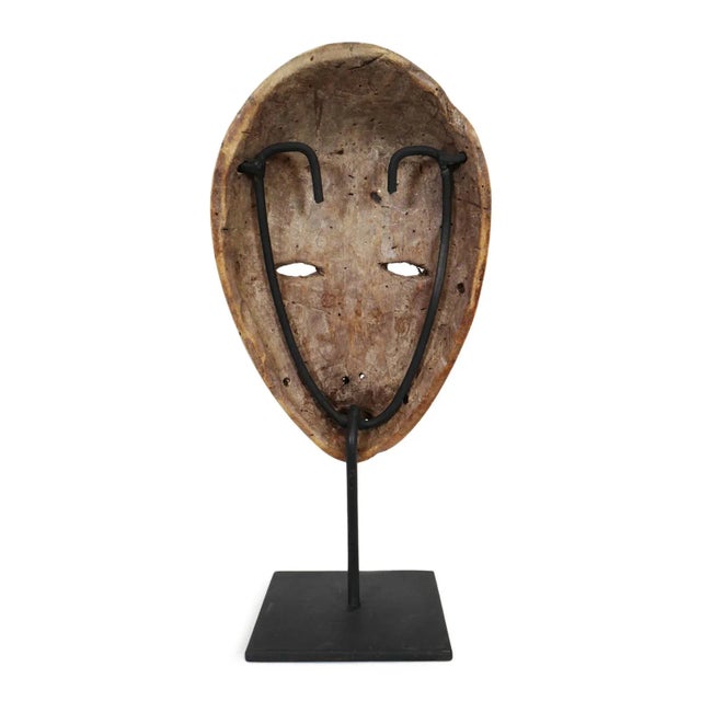 Vintage Lega Passport Mask on Stand For Sale - Image 4 of 5