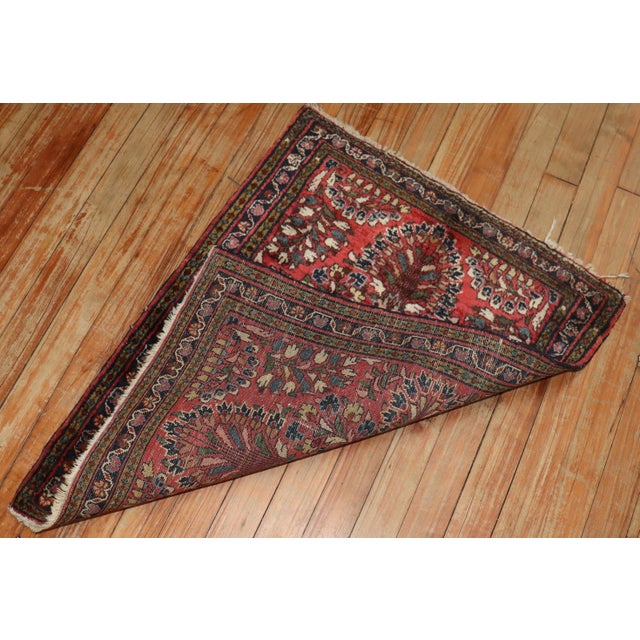 Early 20th Century Antique Zabihi Collection Persian Sarouk Mat Rug For Sale - Image 5 of 6