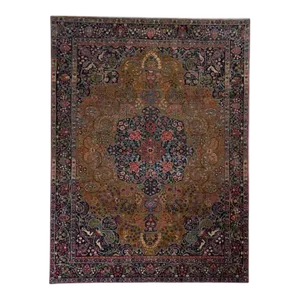 1940s Old Bird Pattern Persian Tabriz Area Rug 9’3″ X 12’1″