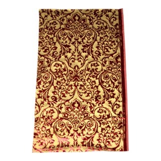 Gold Silk Hand Printed Italian Ardecora Velvet For Sale
