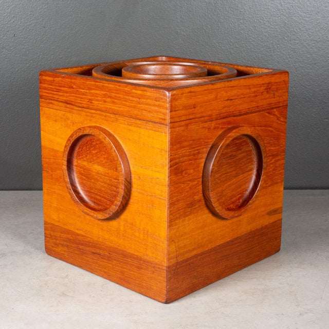 Mid-Century Modern Mid-Century Jens Quistgaard for Dansk Cube Ice Bucket c.1960 For Sale - Image 3 of 8