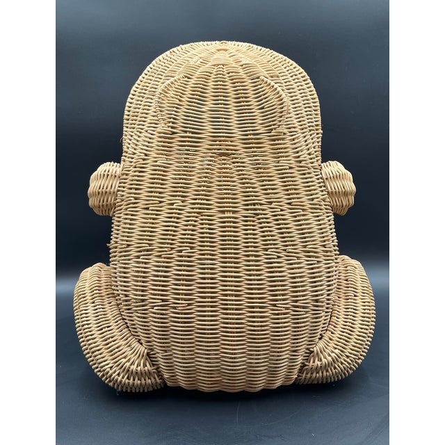 1970s Vintage Rattan Frog Basket, 1970s For Sale - Image 5 of 12