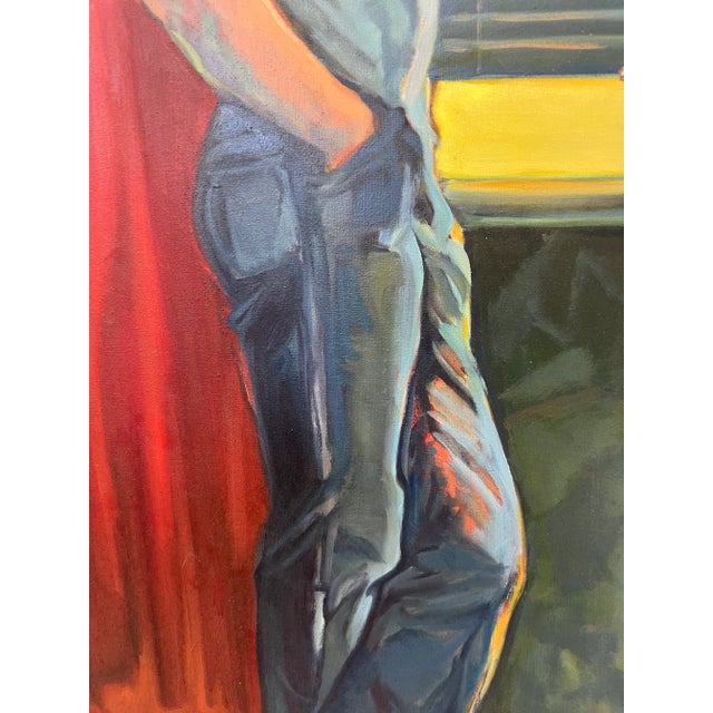 Paint Vintage Large Impressionist Portrait by Carol Dan (1934-2022) For Sale - Image 7 of 11