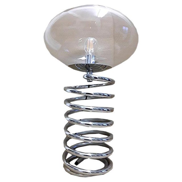 Metal Chromed Metal Spiral Table Lamp by Ingo Maurer for M-Design, 1970s For Sale - Image 7 of 7