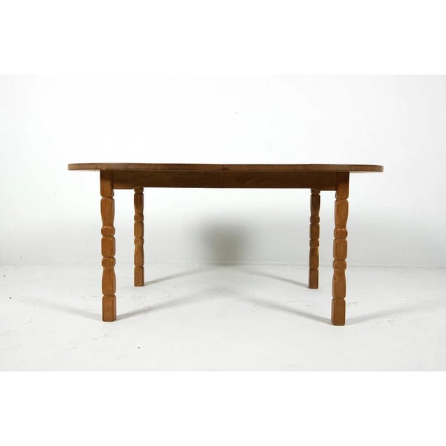 Mid-Century Modern 1970s Vintage Danish Oval Oak Dining Table in Manner of Henning Kjærnulf For Sale - Image 3 of 10