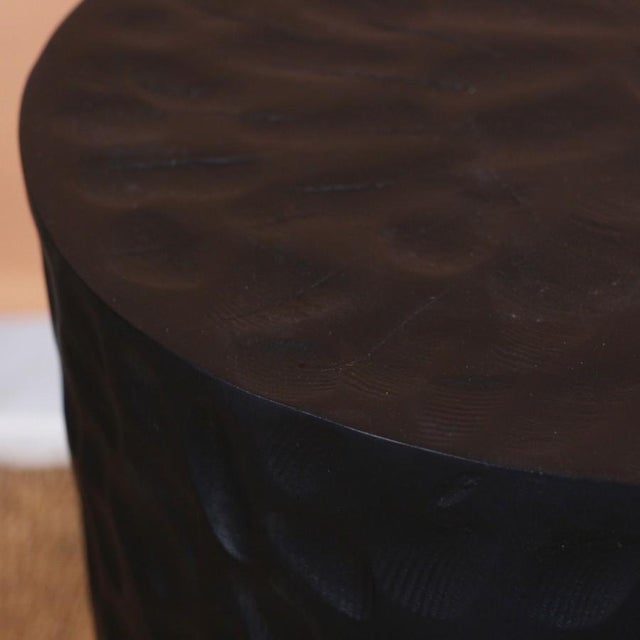 Mid-Century Modern Seva Round Oak Wood Side Table For Sale - Image 3 of 8