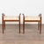 Pair of 20th century Danish stools or tabourets, crafted in mahogany with graceful, well-balanced lines. Simple decorative...