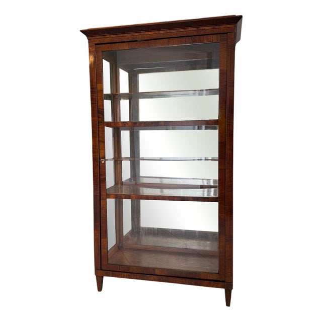 Biedermeier Style Display Cabinet with Glass For Sale