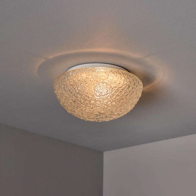 Metal 1960s Helena Tynell Bubble Glass Flush Mount for Limburg For Sale - Image 7 of 17