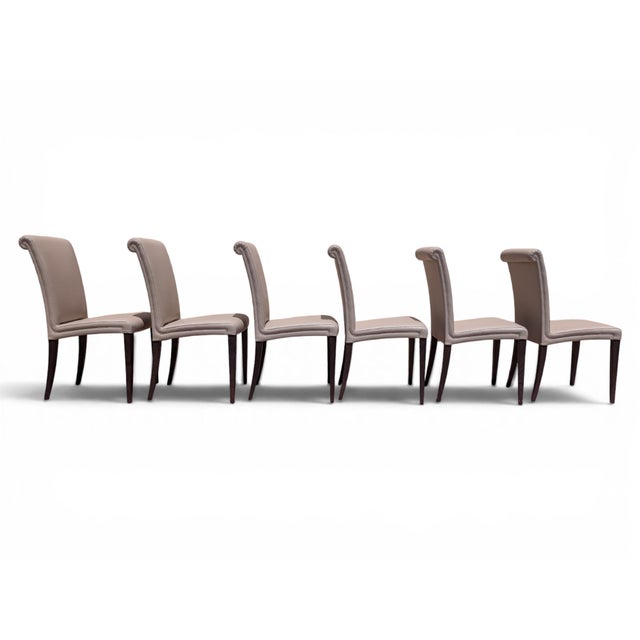 Poltrona Frau Vittoria Chairs from Poltrona Frau,, 2000s, Set of 6 For Sale - Image 4 of 16
