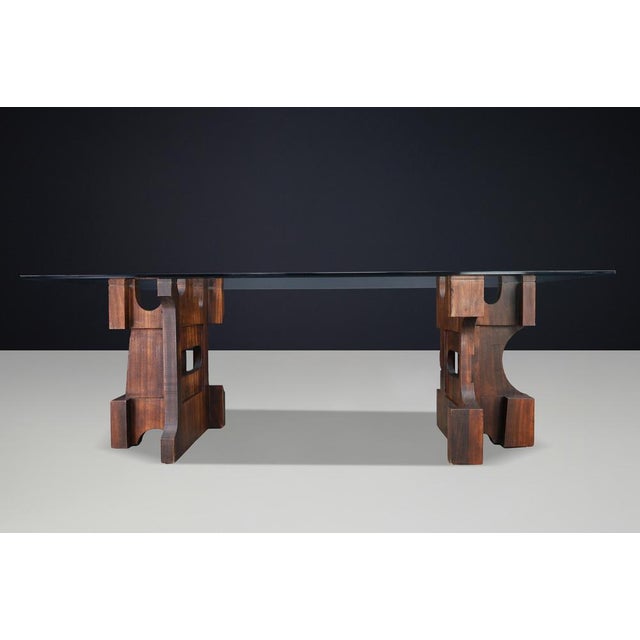 Wood Sculptural Dining Table by Nerone Ceccarelli for Gruppo NP2, Italy, 1982 For Sale - Image 7 of 18