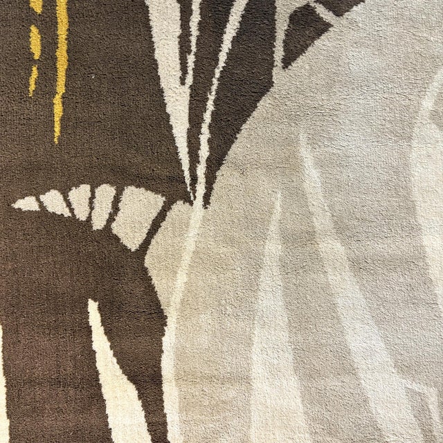 Italian Modern Medium-Pile Rug in Beige and Brown, 1970s For Sale - Image 3 of 8