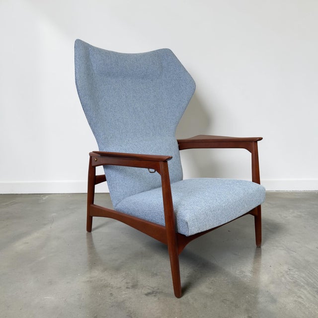 Mid-Century Modern Lb Kofod Larsen "Carlo" Wingback Lounge Chair for Carlo Garn For Sale - Image 3 of 15