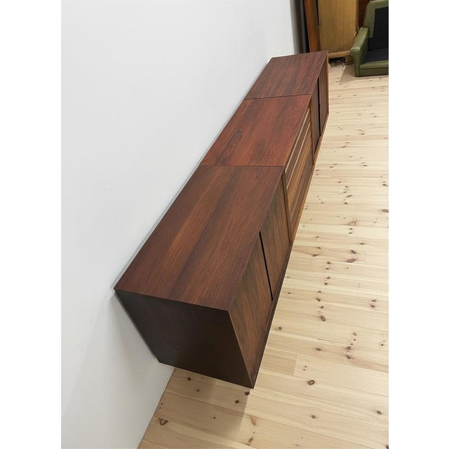 Floating Wall Mounted Rosewood Sideboard by Poul Cadovius for Cado, 1960s For Sale - Image 6 of 14