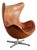Mid-Century Modern Danish Egg Chair in Leather by Arne Jacobsen for Fritz Hansen, 1963 For Sale