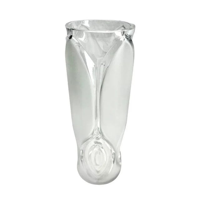 Vintage Vases in Clear and Frosted Art Glass from Peill & Putzler, 1971, Set of 2 For Sale - Image 4 of 13
