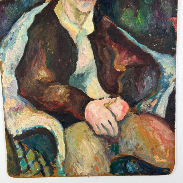 Red 1964 Original Double Sided Oil Paintings on Board, Signed in Manner of Van Gogh & Paul Cézanne For Sale - Image 8 of 17