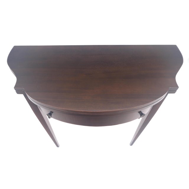 Early 20th Century Flip Top Mahogany One Drawer Console Game Sofa Breakfast Top MINT For Sale - Image 5 of 18