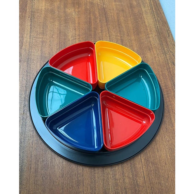 Plastic Mid-Century Space Age Bowls and Tray Set from Emsa, 1960s, Set of 7 For Sale - Image 7 of 18