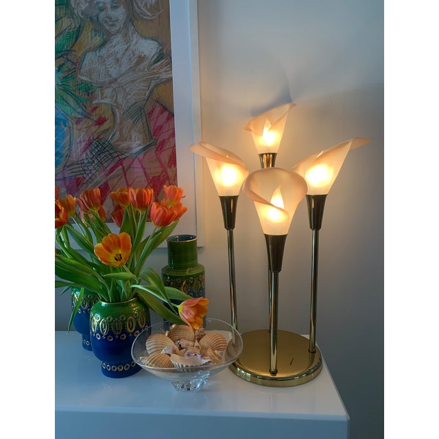 Vintage calla lily lamp best sale