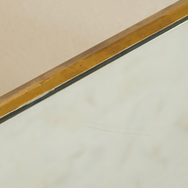 French Mirror + Brass Square Coffee Table, 1970s For Sale - Image 11 of 11