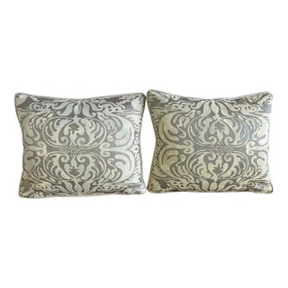 Italian Fortuny Damask Pillows, Couture Textile Art, Custom Made, New For Sale