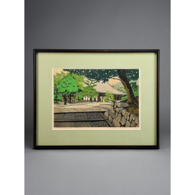Masao Ido, Path to the Main Hall — Masao Ido, 1989, Woodblock Print, Framed For Sale - Image 14 of 14