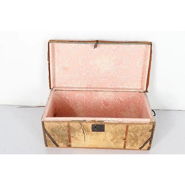 Authentic Antique 18th or Early 19th Century Georgian Studded Pony Skin Trunk/Coffee Table For Sale - Image 10 of 13