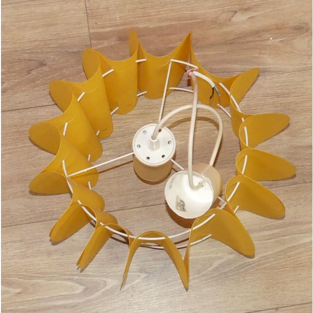 Plastic Yellow Plastic Ceiling Light in the style of Zicoli, 1970s For Sale - Image 7 of 12