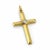 Modern 14k Yellow Gold Cross Pendant With Diamond and Chain For Sale - Image 3 of 10