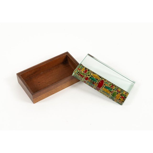 Mid-Century Modern Box in Wood and Art Glass by Erwin Burger for Fontana Arte, Italy, 1950s For Sale - Image 14 of 18
