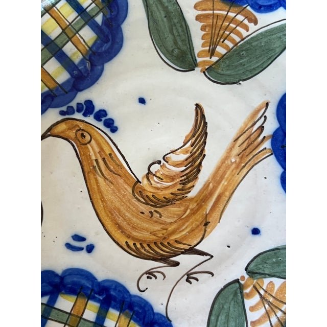 Antique Spanish Faience Plate Set, Hand Painted, Catalonia, Circa 1900 For Sale - Image 9 of 16