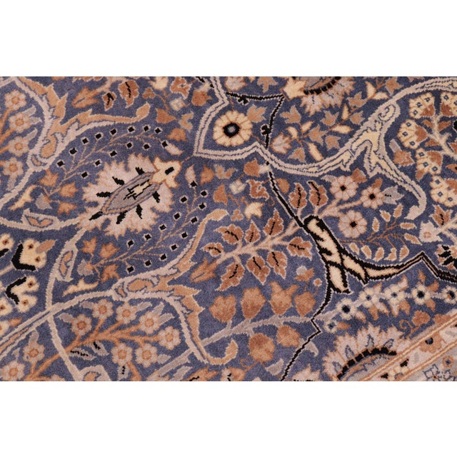Shabby Chic 1990's Pak-Persian Blue/Beige Wool Rug - 6'2'' X 8'8'' For Sale In New York - Image 6 of 9