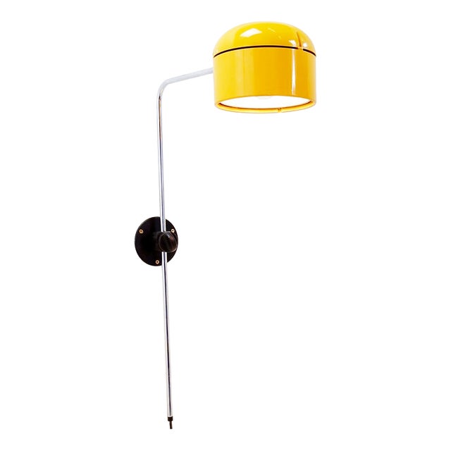 Space Age Yellow Wall Lamp by Arnold Berges for Staff Germany, 1970s For Sale