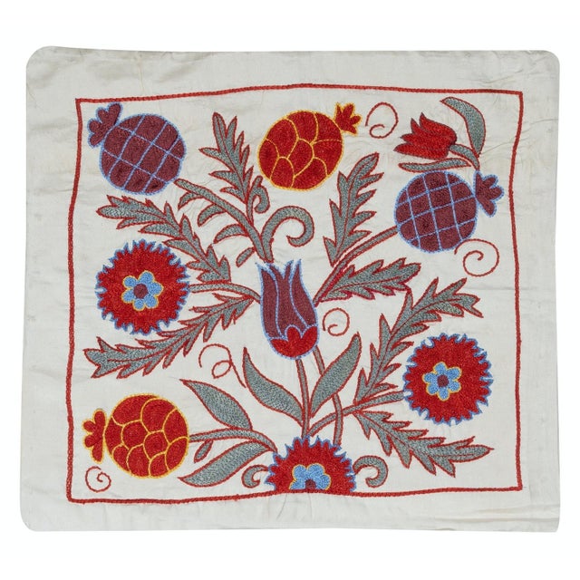 19"x21" Cotton Pillow Cover. Handmade Cushion Cover. Embroidered Lace Pillow For Sale